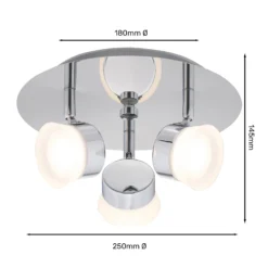 Paisley LED Bathroom Round Plate Spotlight - 3 X 4.5W -None || EGLO || Energizer Sales 12826177 5284958071805718