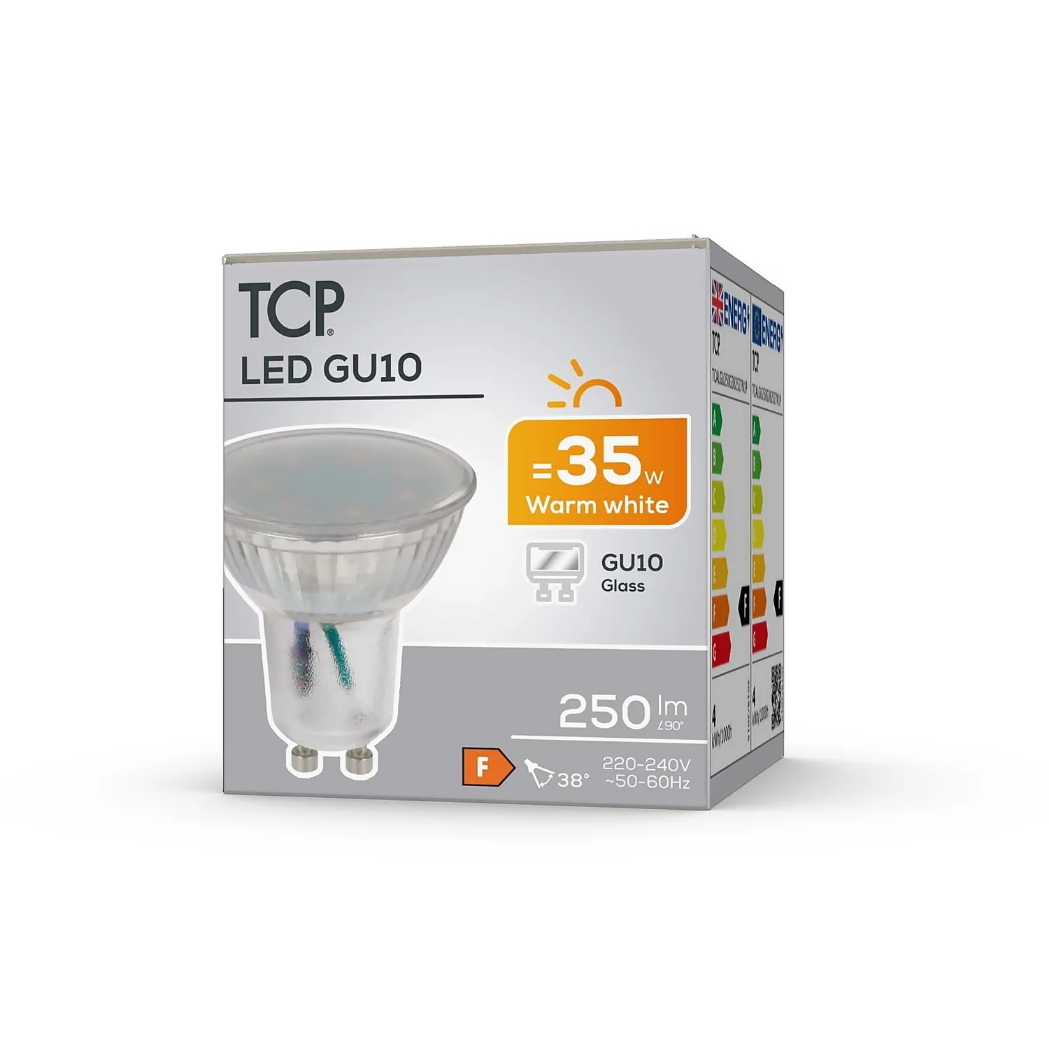TCP LED Glass GU10 35W Warm Light Bulb 2 TCP LED Glass GU10 35W Warm Light Bulb - Image 2