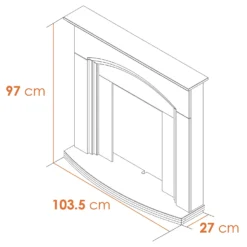 Αδάμ Adam Truro Fireplace Surround & Blenheim Electric Fire With Flat To Wall Fitting - Cream & Brass 9 Αδάμ Adam Truro Fireplace Surround & Blenheim Electric Fire With Flat To Wall Fitting - Cream & Brass -None || EGLO || Energizer Sales 12827025 1164869653662323