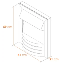 Αδάμ Adam Comet Electric Fire With Inset Fitting - Brushed Steel -None || EGLO || Energizer Sales 12827036 1784869654198624
