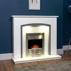Αδάμ Adam Comet Electric Fire With Inset Fitting - Brushed Steel -None || EGLO || Energizer Sales 12827036 1954869654176496