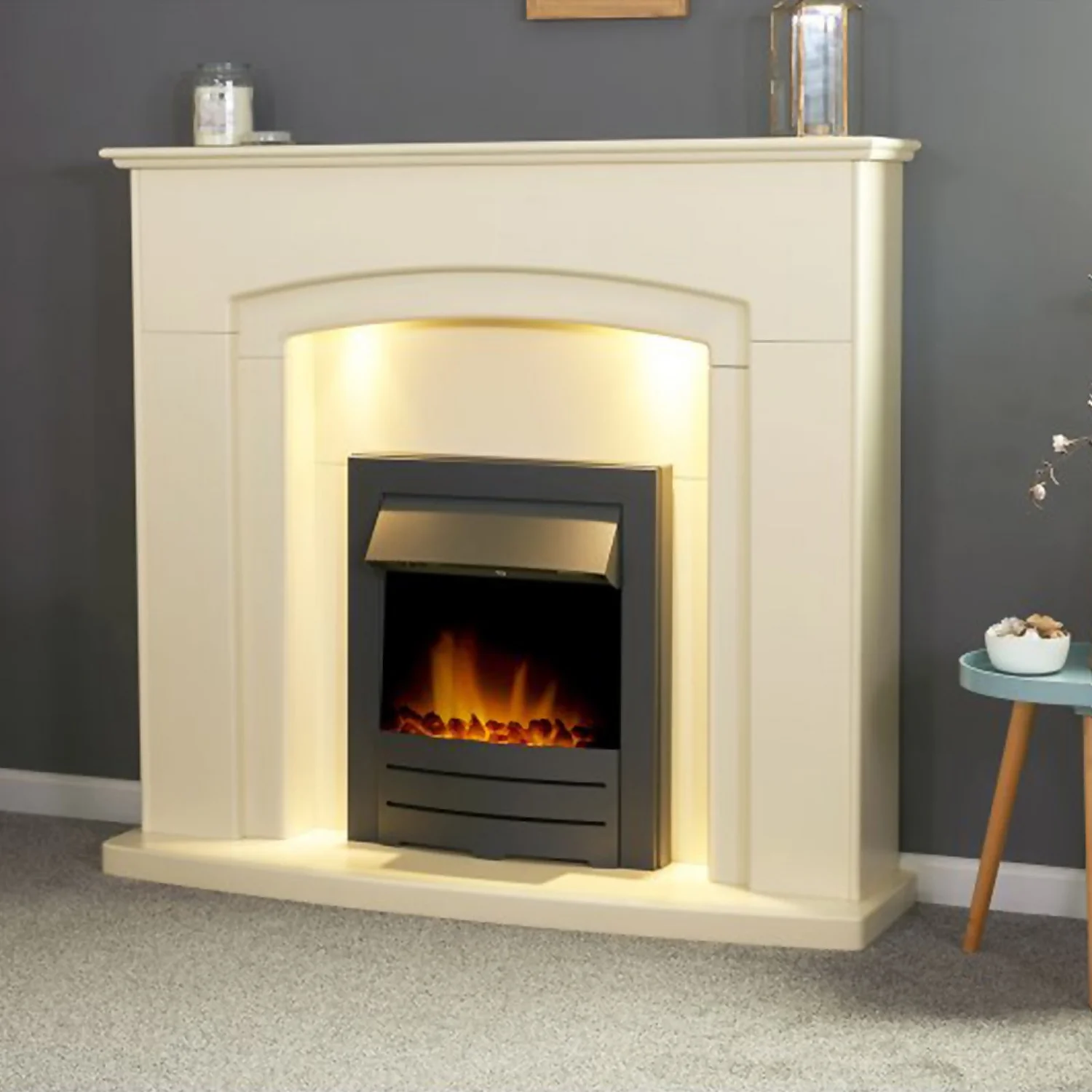 Αδάμ Adam Colorado Electric Fire With Inset Fitting - Black 4 Αδάμ Adam Colorado Electric Fire With Inset Fitting - Black - Image 4