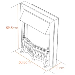 Αδάμ Adam Blenheim Electric Fire With Inset Fitting In Brass -None || EGLO || Energizer Sales 12827043 8624869654108747
