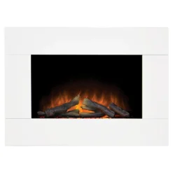 Αδάμ Adam Whitemere Electric Fire With Wall Mounted Fitting - White