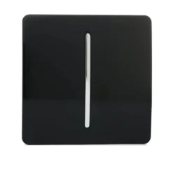Trendi Switch 1 Gang 2 Way 10 Amp Rocker Light Switch In Screwless Black
