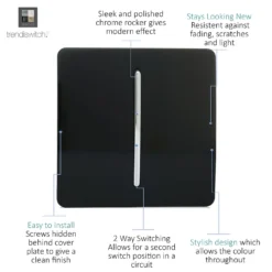 Trendi Switch 1 Gang 2 Way 10 Amp Rocker Light Switch In Screwless Black 8 Trendi Switch 1 Gang 2 Way 10 Amp Rocker Light Switch In Screwless Black -None || EGLO || Energizer Sales 12828280 1634929323892192