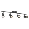Swansea 4 Lamp Spotlight Bar - Black Nickel