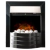 Αδάμ Adam Comet Electric Fire With Inset Fitting - Obsidian Black