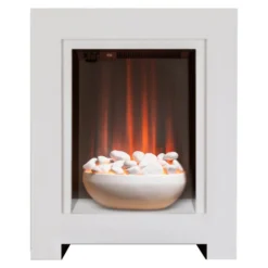 Αδάμ Adam Monet Electric Fire Suite With Flat To Wall Fitting - White