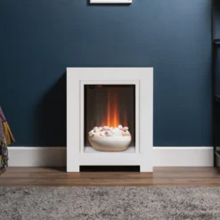 Αδάμ Adam Monet Electric Fire Suite With Flat To Wall Fitting - White -None || EGLO || Energizer Sales 12828994 2124869651870867