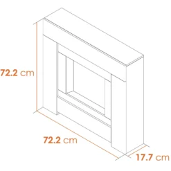 Αδάμ Adam Brooklyn Electric Fire Suite With Flat To Wall Fitting - White -None || EGLO || Energizer Sales 12828997 1044869651778836