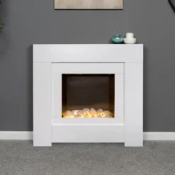 Αδάμ Adam Brooklyn Electric Fire Suite With Flat To Wall Fitting - White -None || EGLO || Energizer Sales 12828997 6734869651749610