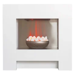 Αδάμ Adam Cubist Electric Fire Suite With Flat To Wall Fitting - White