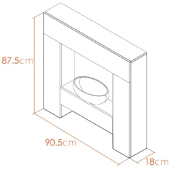 Αδάμ Adam Cubist Electric Fire Suite With Flat To Wall Fitting - White 9 Αδάμ Adam Cubist Electric Fire Suite With Flat To Wall Fitting - White -None || EGLO || Energizer Sales 12829006 7664869651928311