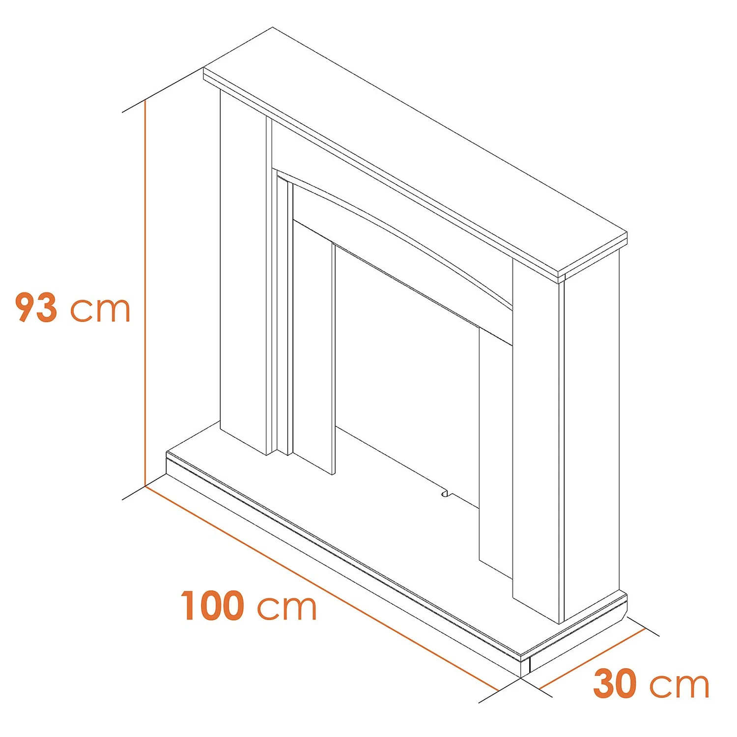 Αδάμ Adam Chilton Fireplace Surround & Helios Electric Fire With Flat To Wall Fitting - White, Grey & Brushed Steel 5 Αδάμ Adam Chilton Fireplace Surround & Helios Electric Fire With Flat To Wall Fitting - White, Grey & Brushed Steel - Image 5