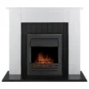 Αδάμ Adam Chessington Fireplace Surround & Eclipse Electric Fire With Flat To Wall Fitting - White & Black
