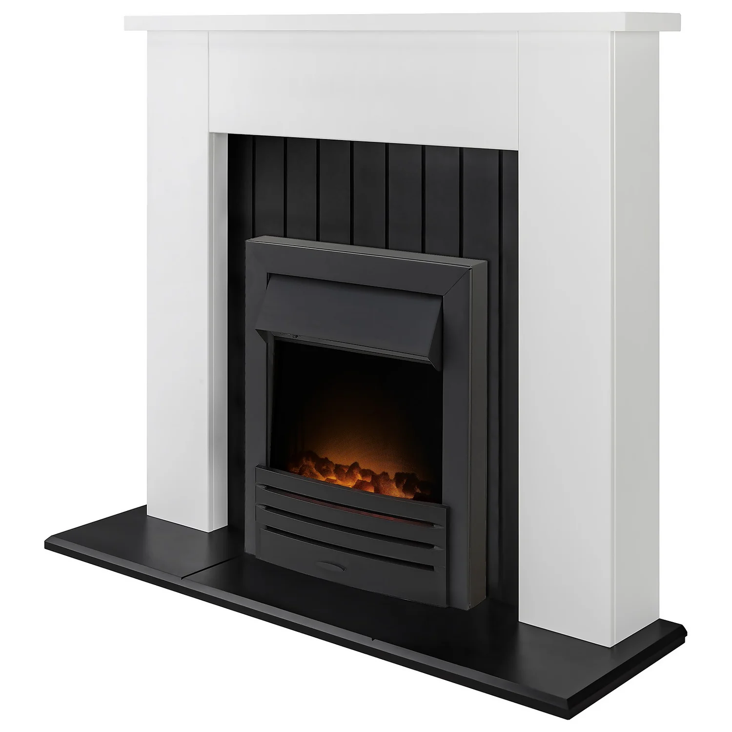 Αδάμ Adam Chessington Fireplace Surround & Eclipse Electric Fire With Flat To Wall Fitting - White & Black 2 Αδάμ Adam Chessington Fireplace Surround & Eclipse Electric Fire With Flat To Wall Fitting - White & Black - Image 2