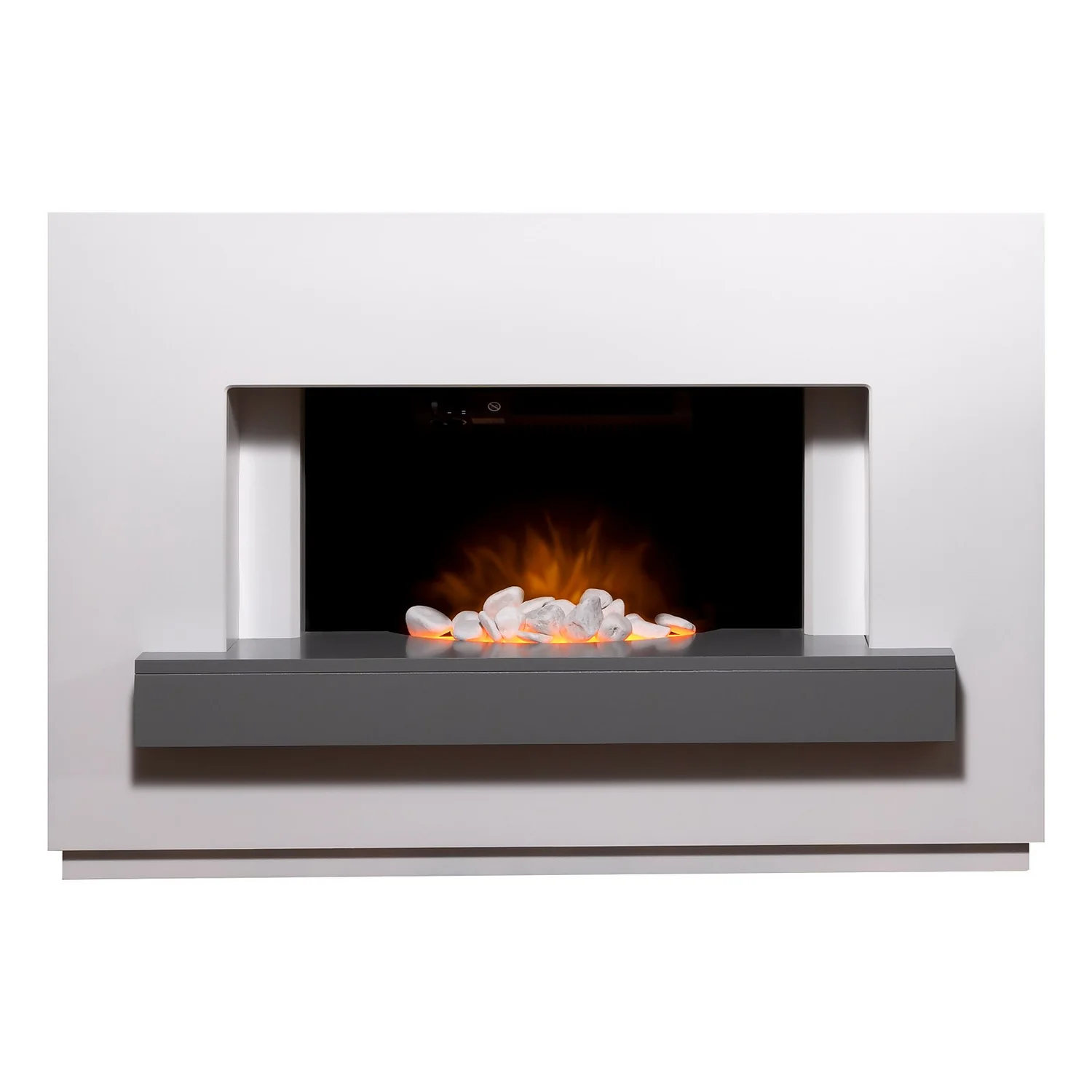Αδάμ Adam Sambro Electric Fire Suite With Flat To Wall Fitting - White & Grey 1 Αδάμ Adam Sambro Electric Fire Suite With Flat To Wall Fitting - White & Grey