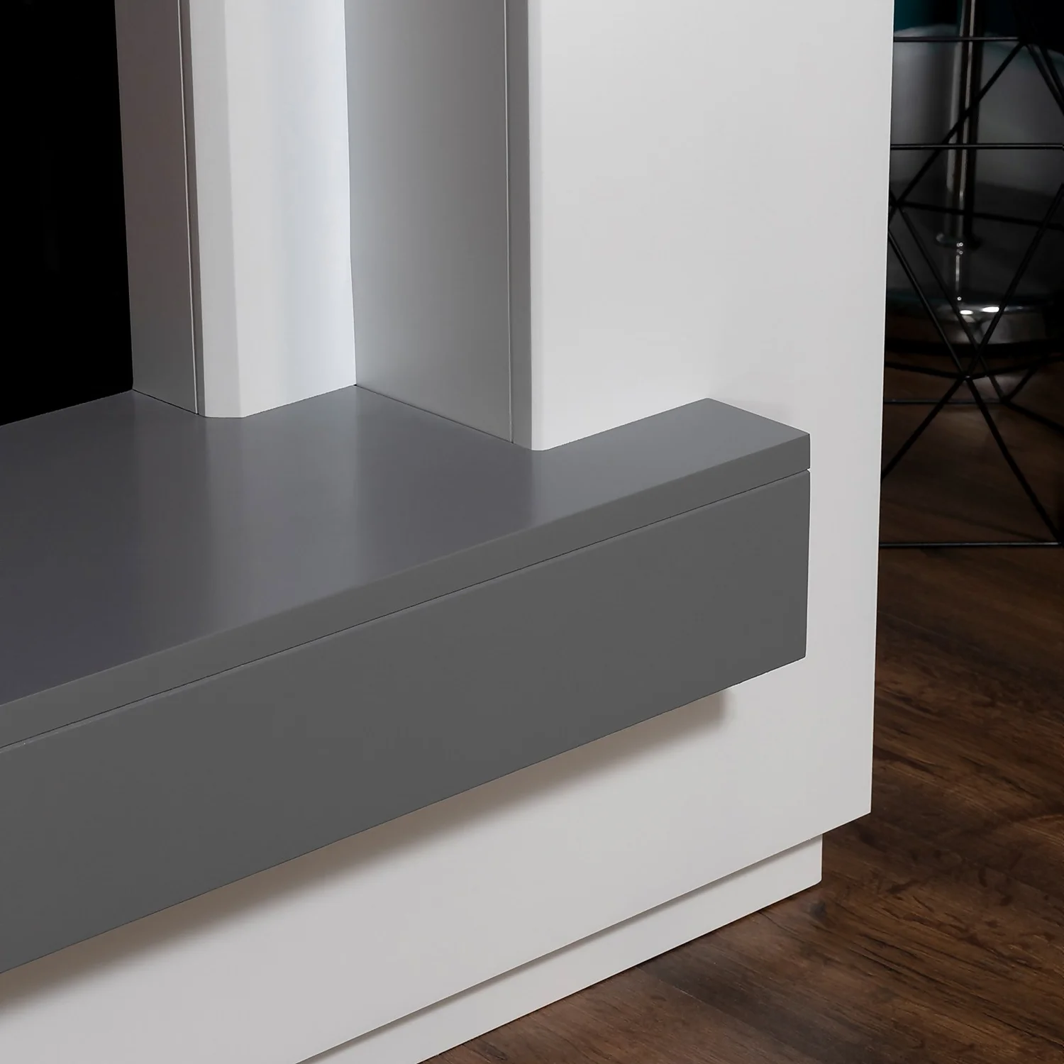 Αδάμ Adam Sambro Electric Fire Suite With Flat To Wall Fitting - White & Grey 3 Αδάμ Adam Sambro Electric Fire Suite With Flat To Wall Fitting - White & Grey - Image 3