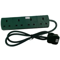 None Green Extension Lead 4 Socket - 1m