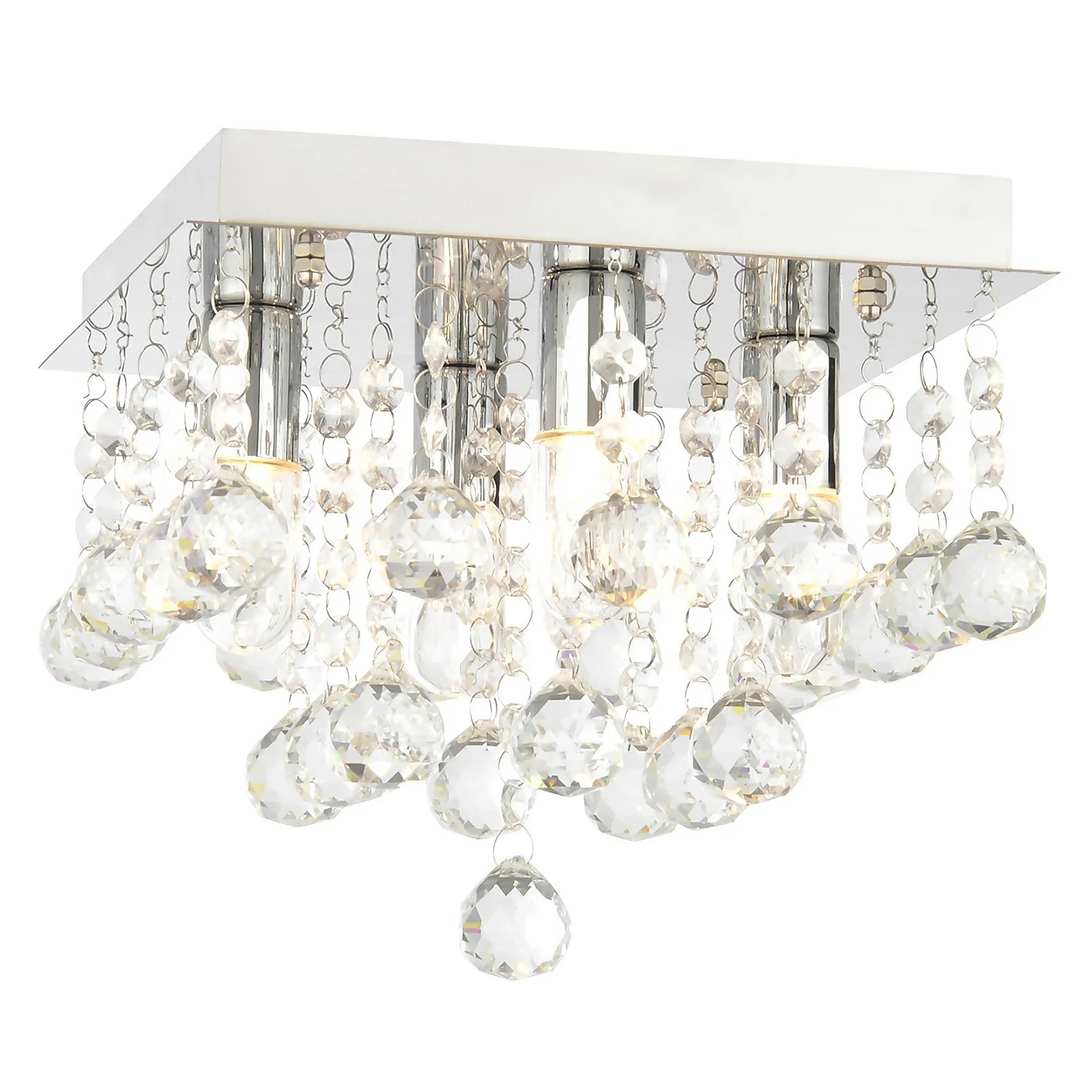 Orlando 23cm Square Flush - Chrome 2 Orlando 23cm Square Flush - Chrome - Image 2