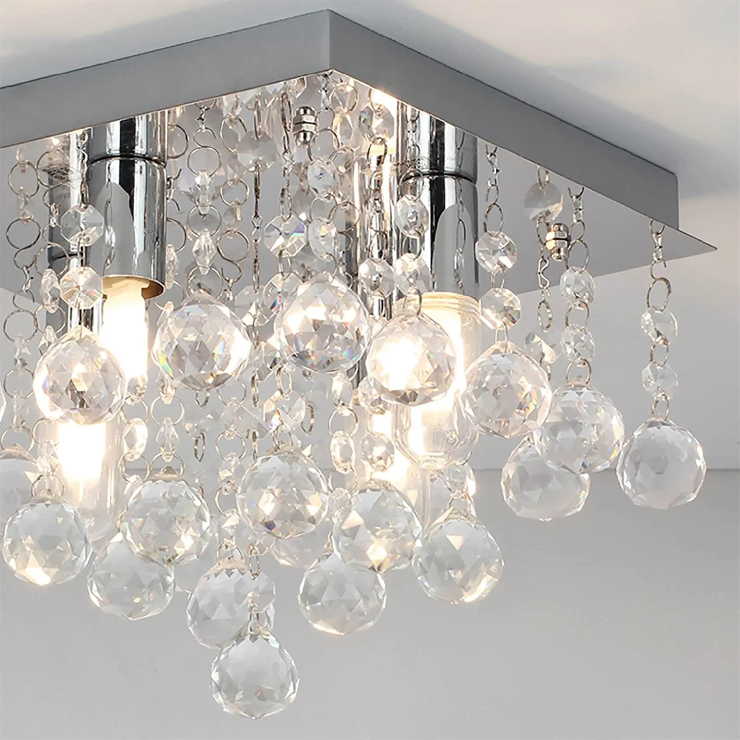 Orlando 23cm Square Flush - Chrome 3 Orlando 23cm Square Flush - Chrome - Image 3