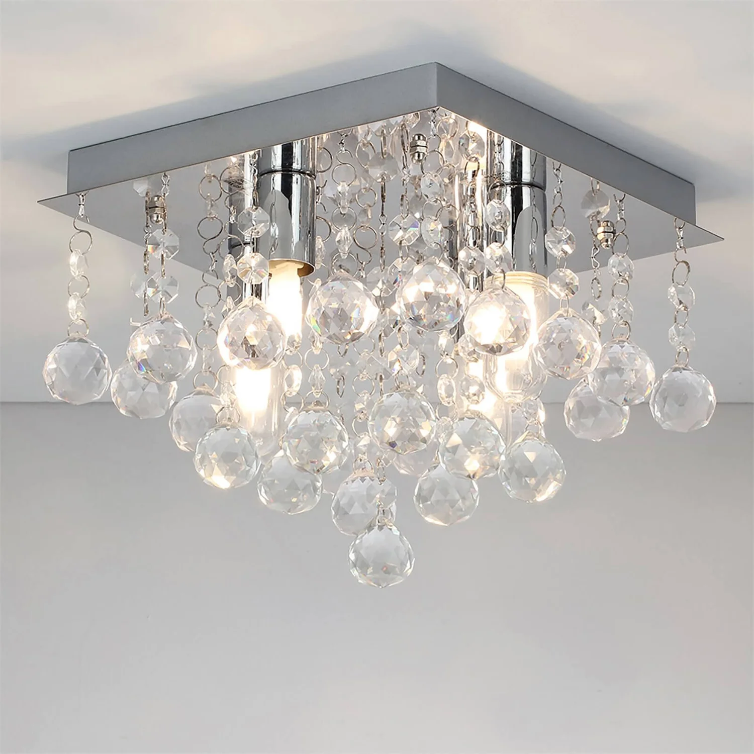 Orlando 23cm Square Flush - Chrome 1 Orlando 23cm Square Flush - Chrome