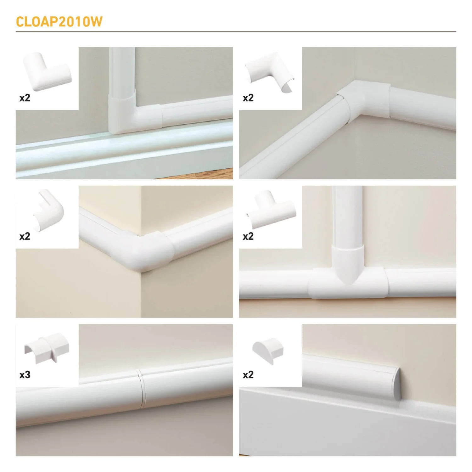 D-Line Micro+ Clip-Over Accessory Multipack - White 2 D-Line Micro+ Clip-Over Accessory Multipack - White - Image 2