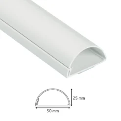 D-Line Maxi Decorative Self-Adhesive Cable Trunking - 50mm X 25mm X 1m, White -None || EGLO || Energizer Sales 12833208 2324833199114278