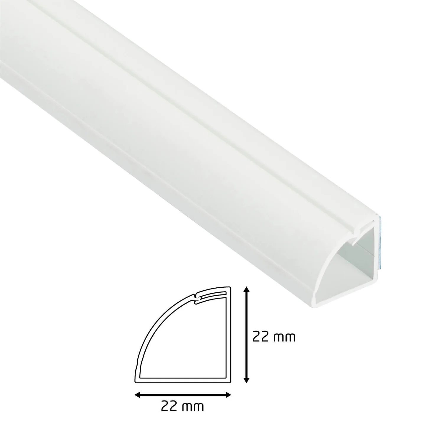 D-Line Quadrant Trunking Multipack 3 X 22mm X 22mm X 1-metre Lengths & Accessories - White 7 D-Line Quadrant Trunking Multipack 3 X 22mm X 22mm X 1-metre Lengths & Accessories - White - Image 7