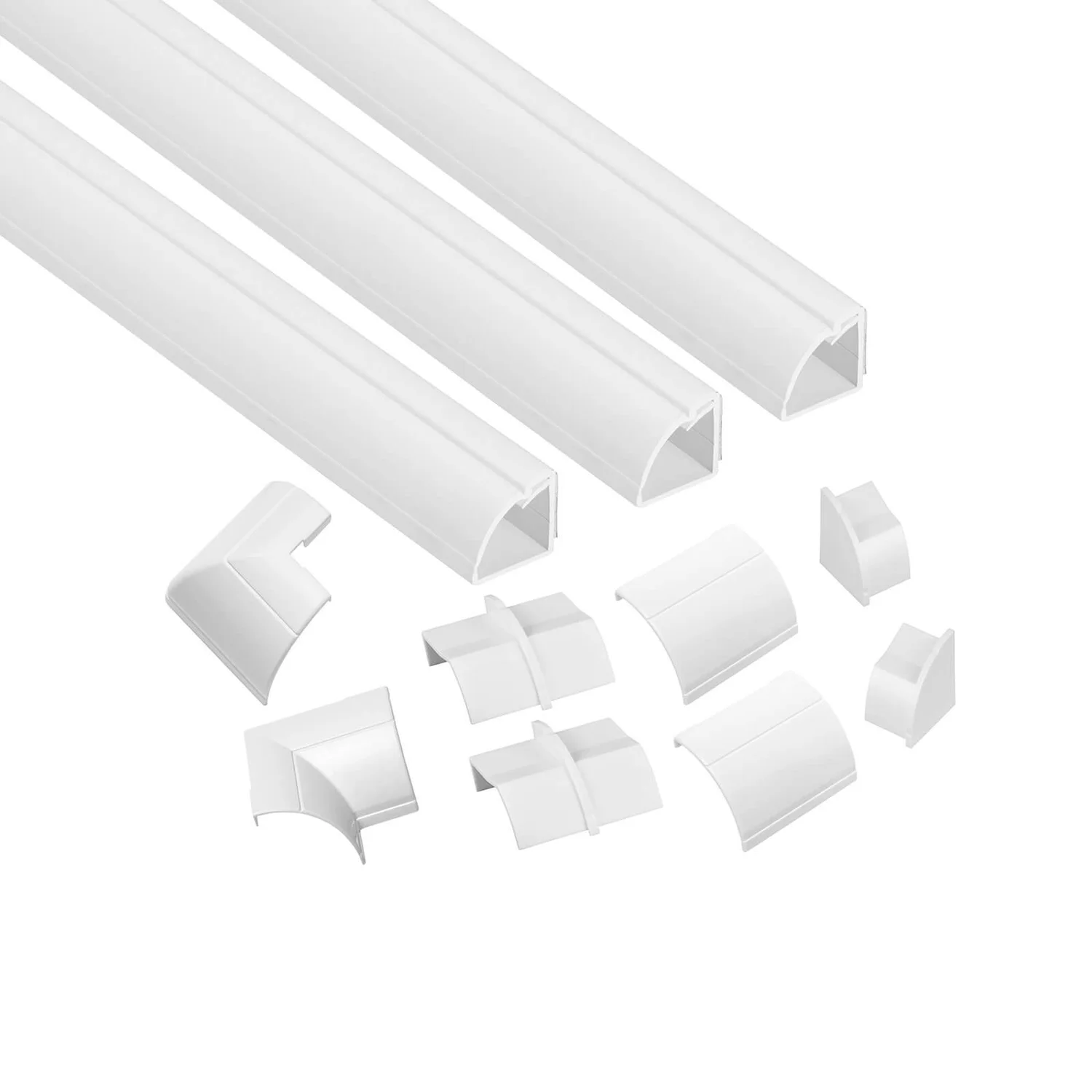 D-Line Quadrant Trunking Multipack 3 X 22mm X 22mm X 1-metre Lengths & Accessories - White 1 D-Line Quadrant Trunking Multipack 3 X 22mm X 22mm X 1-metre Lengths & Accessories - White