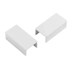 D-Line 25x16mm Trunking Clip-On Coupler 2 Pack - White