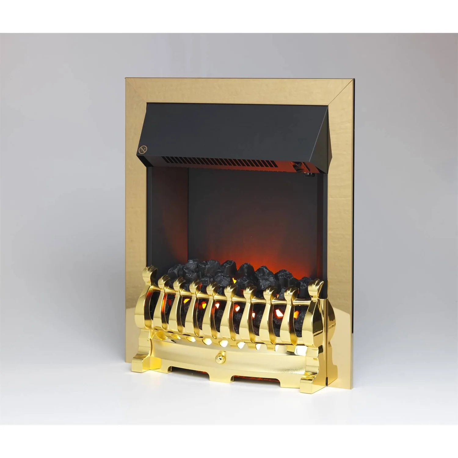 Suncrest Howden Electric Fire Suite With Flat To Wall Fitting - Oak & Brass 2 Suncrest Howden Electric Fire Suite With Flat To Wall Fitting - Oak & Brass - Image 2