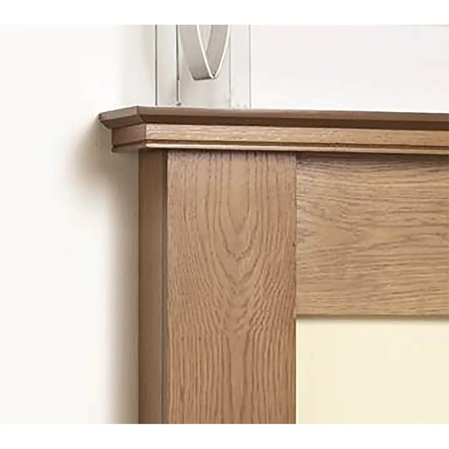 Suncrest Howden Electric Fire Suite With Flat To Wall Fitting - Oak & Brass 3 Suncrest Howden Electric Fire Suite With Flat To Wall Fitting - Oak & Brass - Image 3