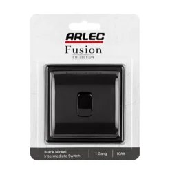 Arlec Fusion 10A 1Gang 2Way Black Nickel Fusion Single Intermediate Switch -None || EGLO || Energizer Sales 12835201 1764833171691632