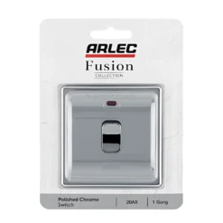 Arlec Fusion 20A 1Gang Double Pole Polished Chrome Single Switch -None || EGLO || Energizer Sales 12835216 5454833171183033