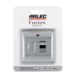 Arlec Fusion 13A Polished Chrome Switched Fused Connection Unit -None || EGLO || Energizer Sales 12835217 1634833171061395