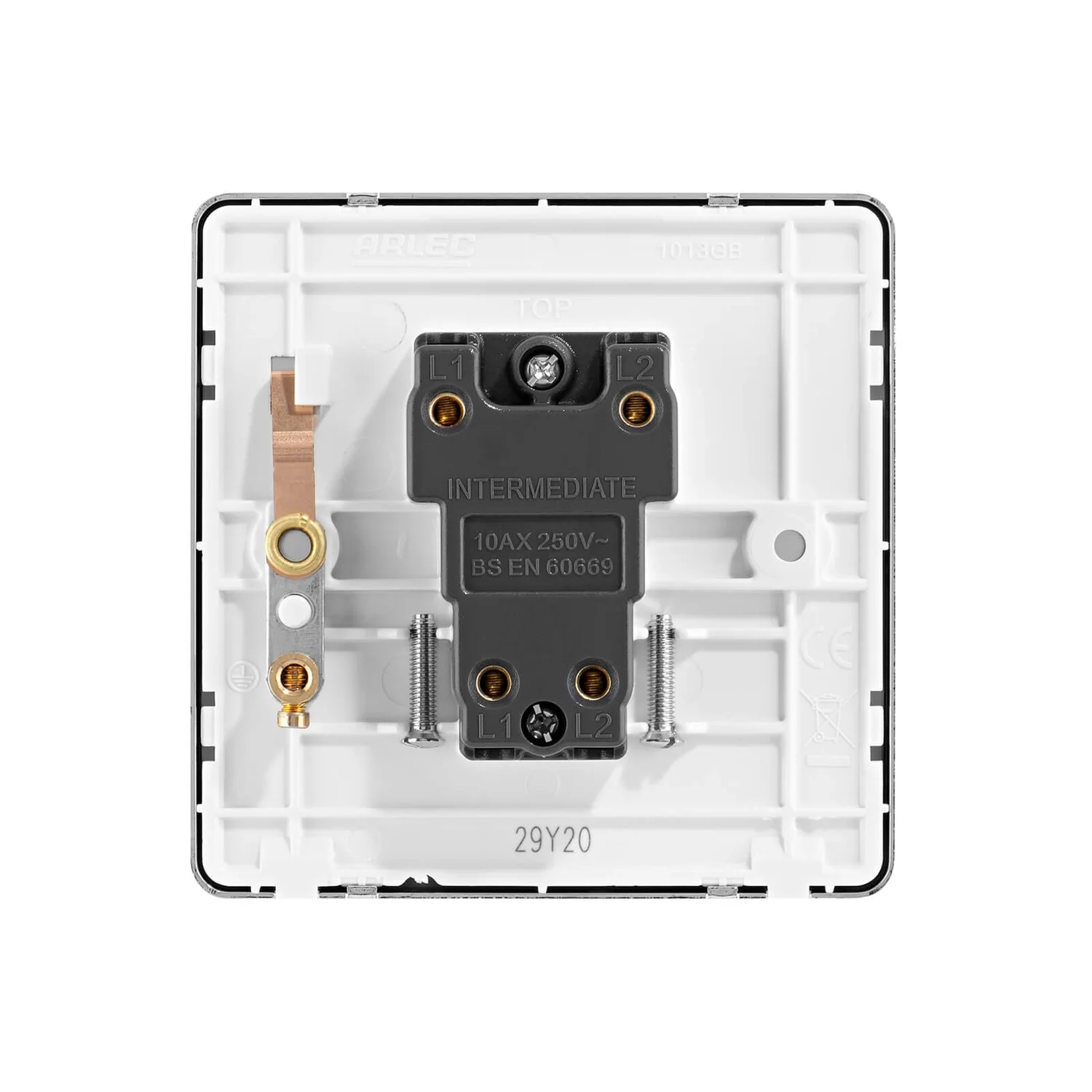 Arlec Fusion 10A 1Gang 2Way Polished Chrome Fusion Single Intermediate Switch 4 Arlec Fusion 10A 1Gang 2Way Polished Chrome Fusion Single Intermediate Switch - Image 4