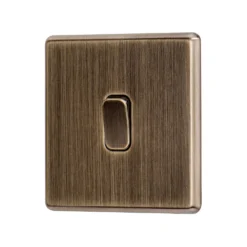 Arlec Fusion 10A 1Gang 2Way Antique Brass Single Light Switch