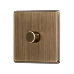 Arlec Fusion 1 Gang 2 Way Antique Brass Dimmer Switch