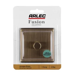 Arlec Fusion 1 Gang 2 Way Antique Brass Dimmer Switch -None || EGLO || Energizer Sales 12835370 1514833172540947