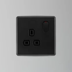 Arlec Rocker 13A 1 Gang Jet Black Single Switched Socket -None || EGLO || Energizer Sales 12835812 7484833172904676