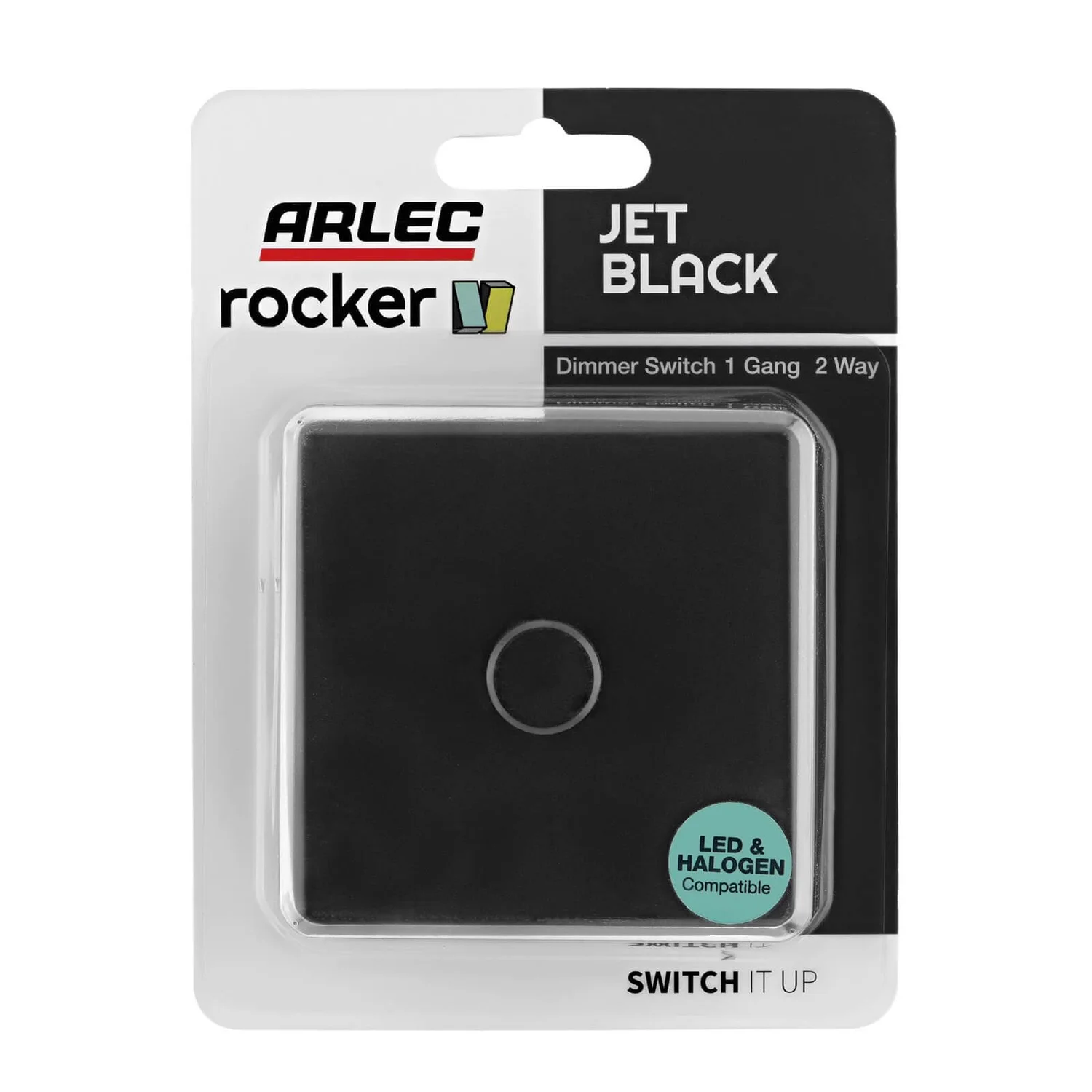 Arlec Rocker 1 Gang 2 Way Jet Black Dimmer Switch 3 Arlec Rocker 1 Gang 2 Way Jet Black Dimmer Switch - Image 3