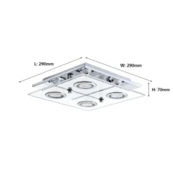 Eglo Cabo Flush Light - Chrome -None || EGLO || Energizer Sales 12836269 1484833171194319