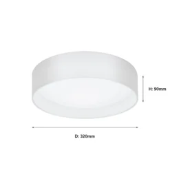 Eglo Pasteri Small Flush Light - White -None || EGLO || Energizer Sales 12836398 2114833171571893