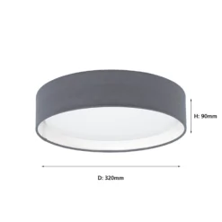 Eglo Pasteri Small Flush Light - Grey -None || EGLO || Energizer Sales 12836405 2144833170062251