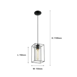 Eglo Loncino 1 Light Pendant Light - Black -None || EGLO || Energizer Sales 12836513 2014833169518078