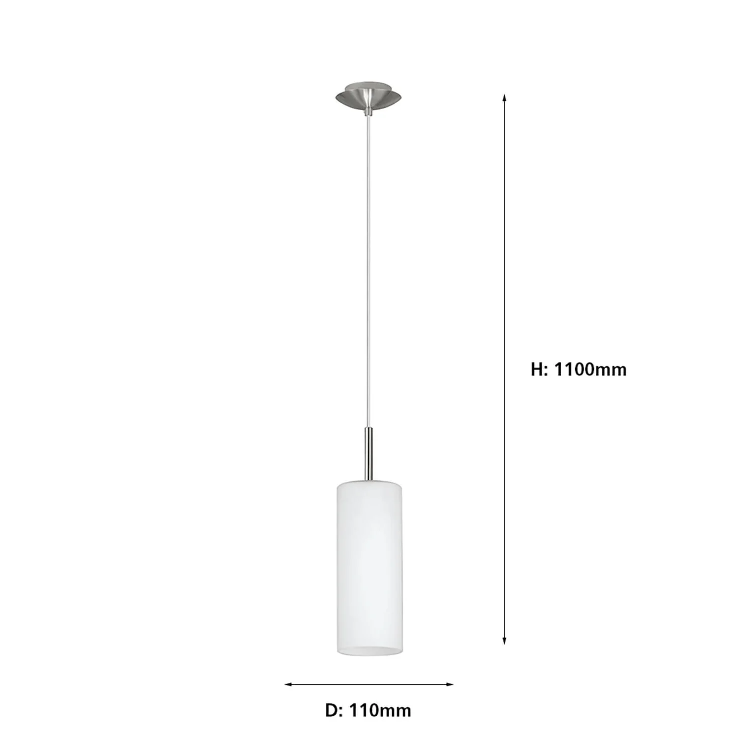 Eglo Troy 3 (1 Light) Pendant Light - Satin Nickel 3 Eglo Troy 3 (1 Light) Pendant Light - Satin Nickel - Image 3