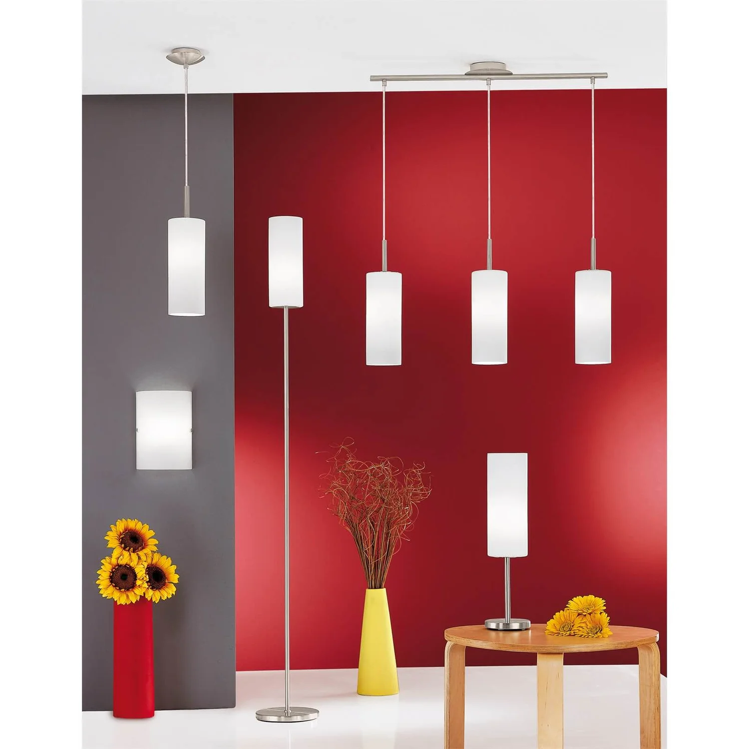 Eglo Troy 3 (1 Light) Pendant Light - Satin Nickel 2 Eglo Troy 3 (1 Light) Pendant Light - Satin Nickel - Image 2