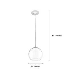Eglo Bolsano 1 Light Pendant Light - Chrome 5 Eglo Bolsano 1 Light Pendant Light - Chrome -None || EGLO || Energizer Sales 12836627 1034833236213199